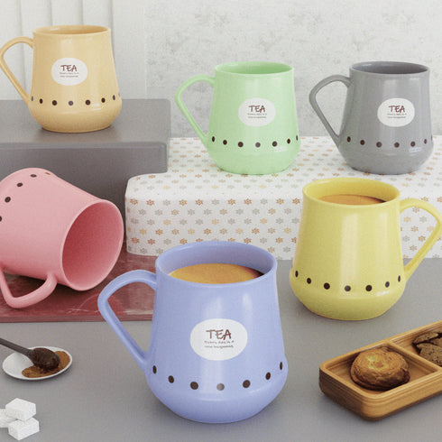 Pastel Conical Tea Cups (Set of 6) - The Earth Store - Cup Sets